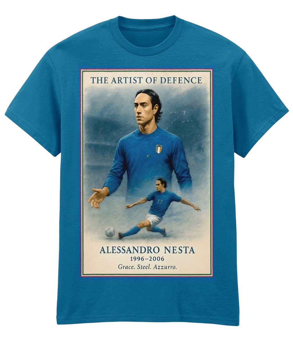Alessandro Nesta The Artist of Defence Blue Fanart T-shirt