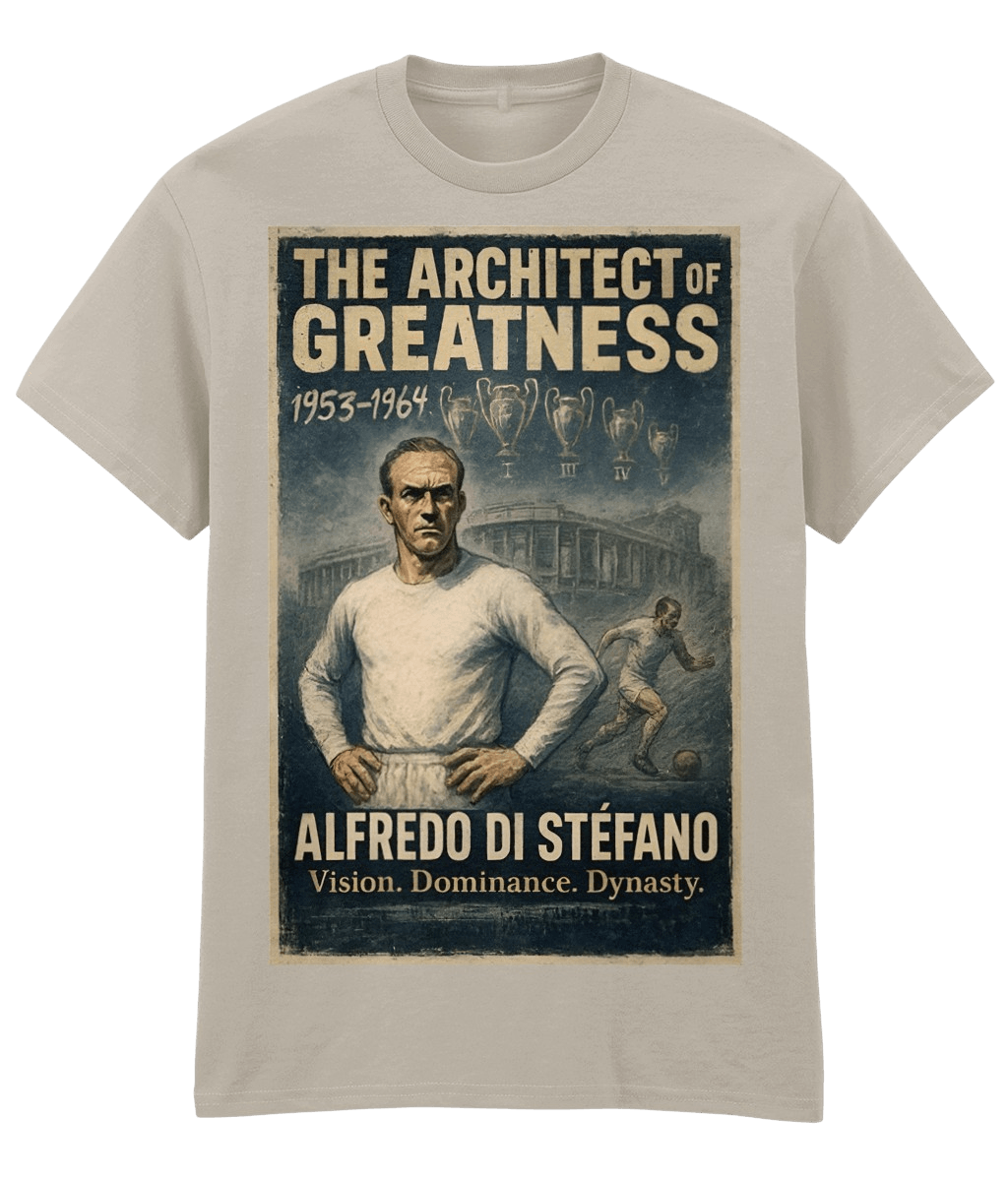 Alfredo Di Stéfano The Architect Greatness White Fanart T-shirt