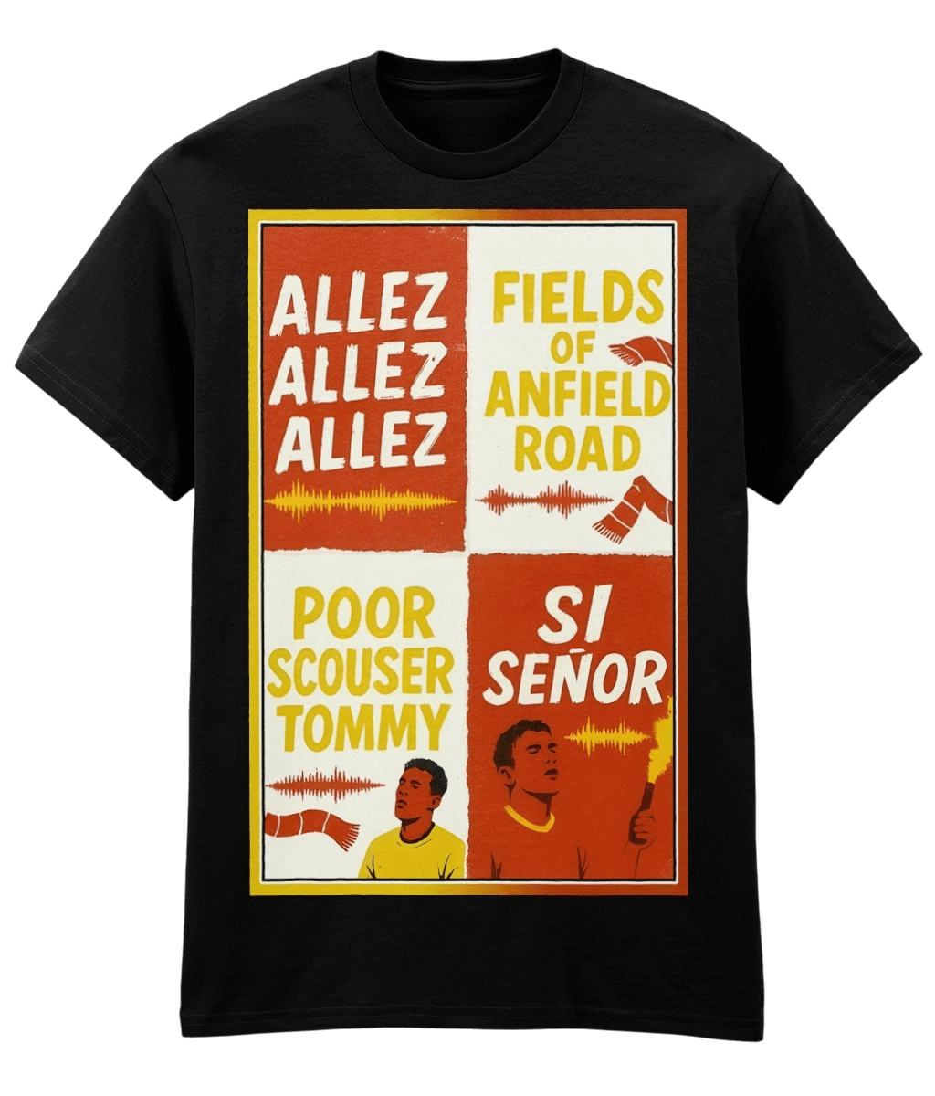 ALLEZ ALLEZ ALLEZ LFC Black Poster T-shirt
