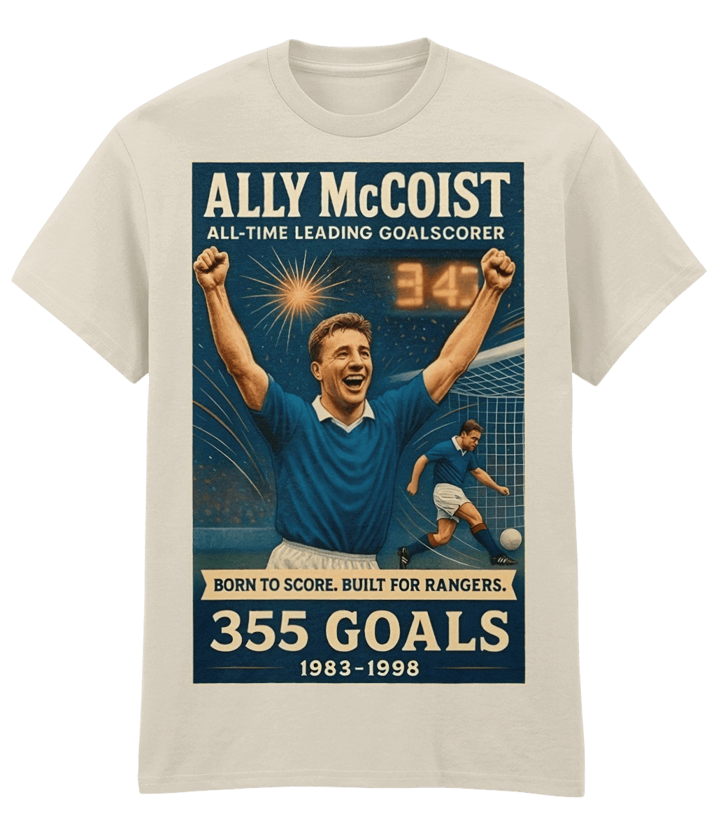 Ally McCoist All time White Fanart T-shirt