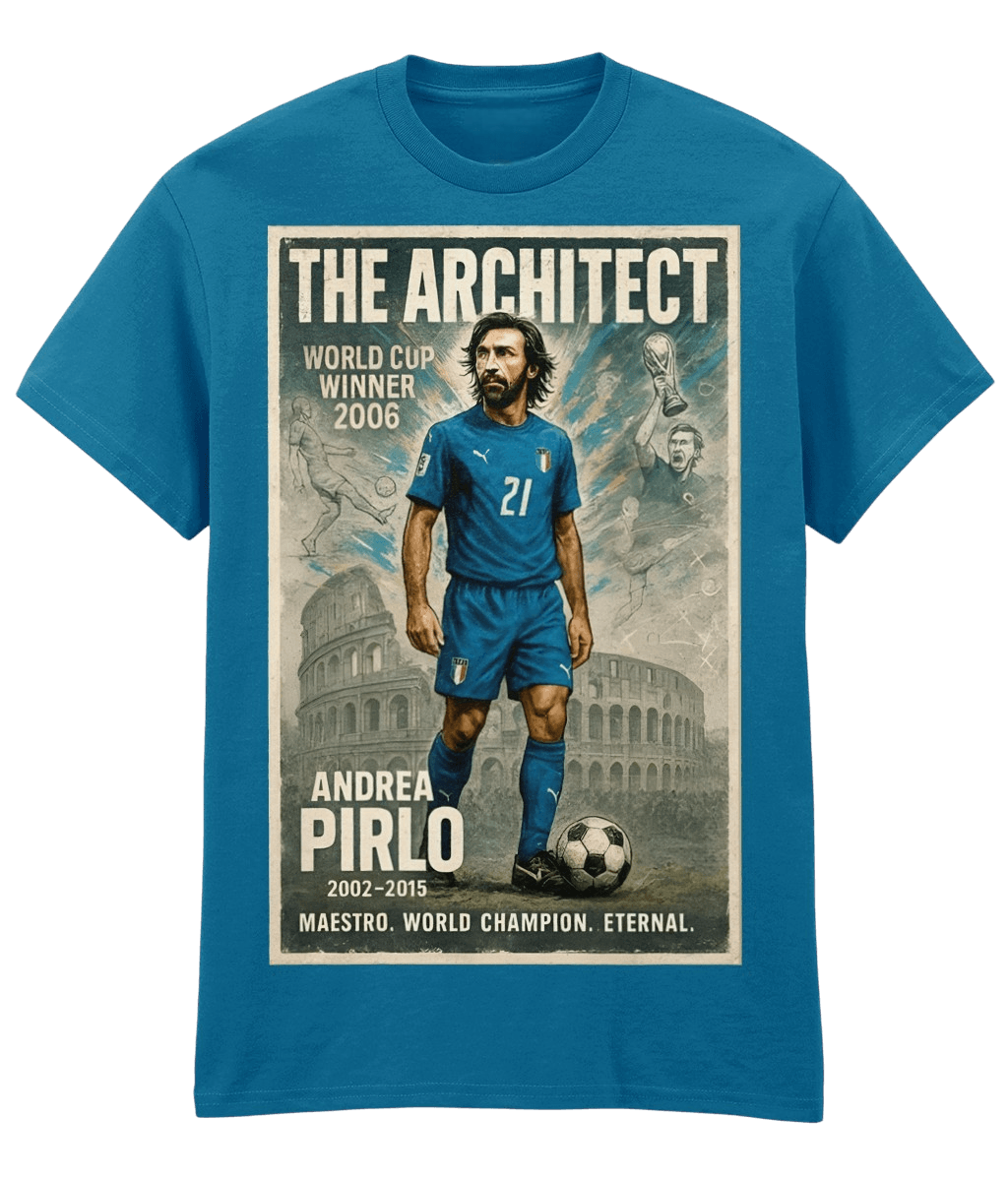 Andrea Pirlo The Architect T-shirt Italy Fanart