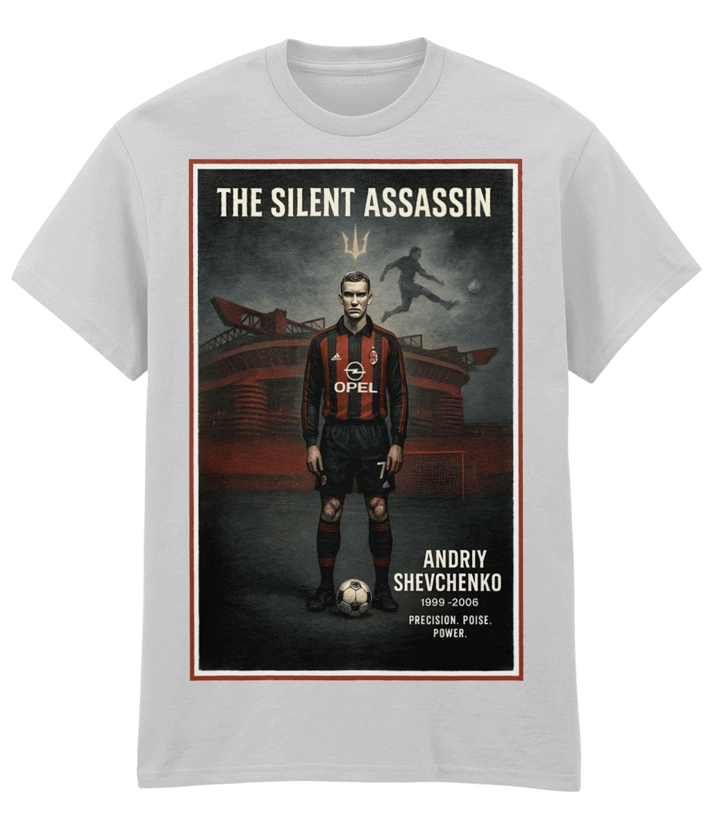 Andriy Shevchenko the Silent Assassin White Fanart T-shirt