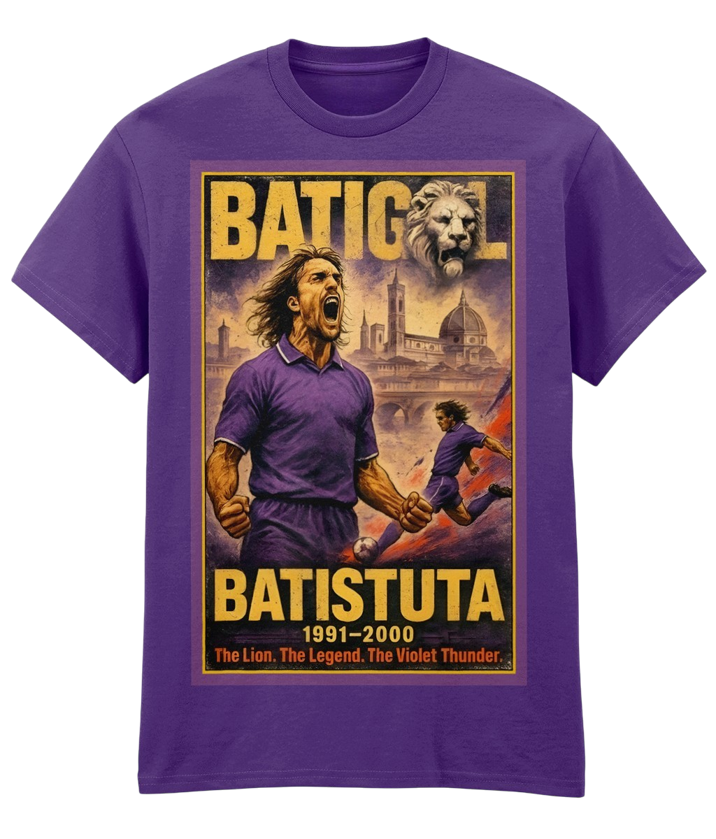 BATISTUTA Batigol Purple Fanart T-shirt