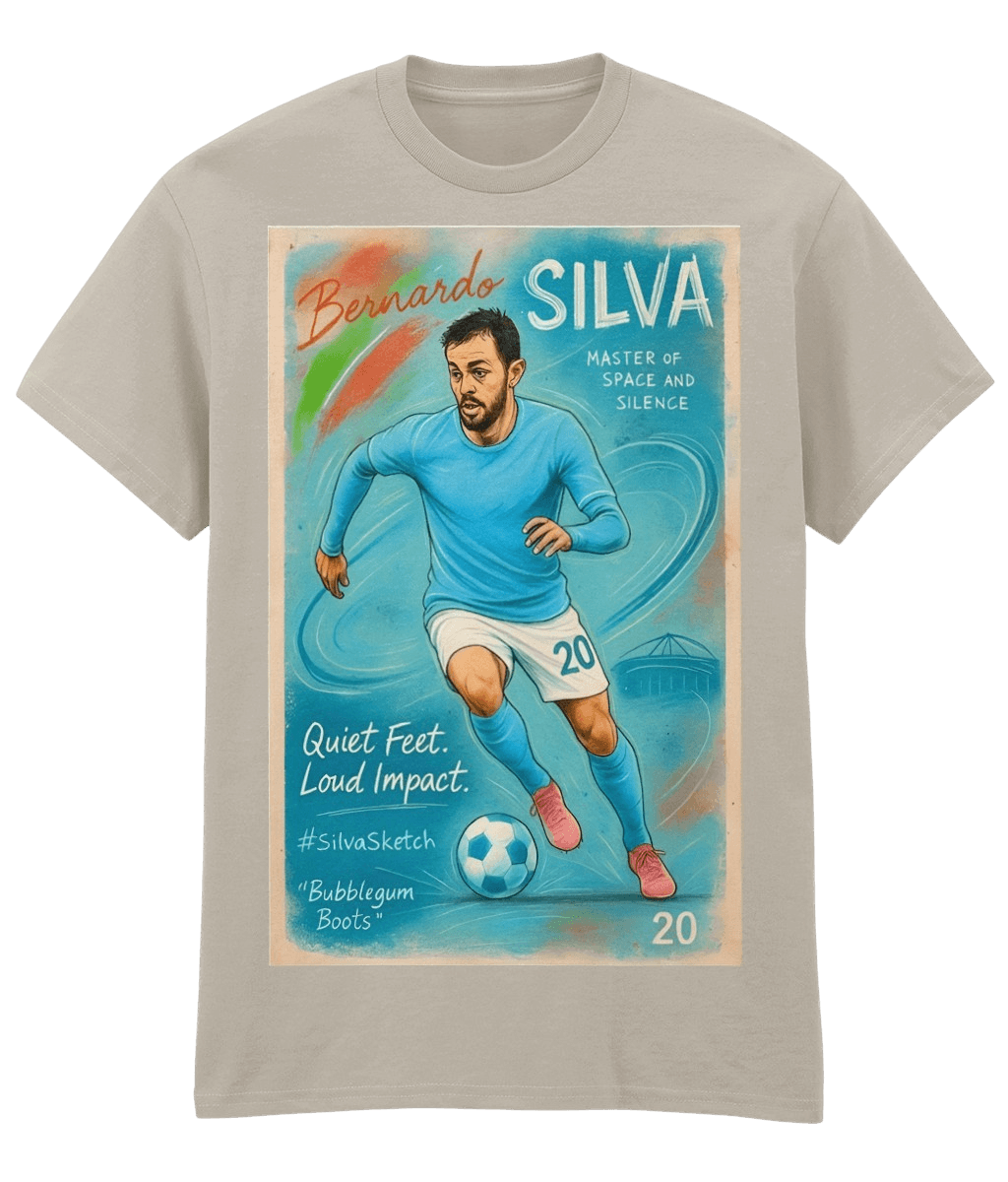 Bernardo SILVA Quiet Feet 20 White Fanart T-shirt