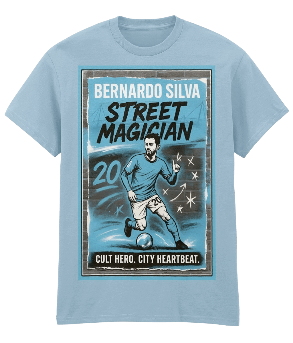 Bernardo Silva Street Magician Blue Fanart T-shirt