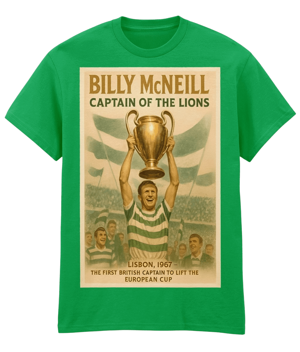 Billy McNeill Captain Of The Lions Green Fanart T-shirt