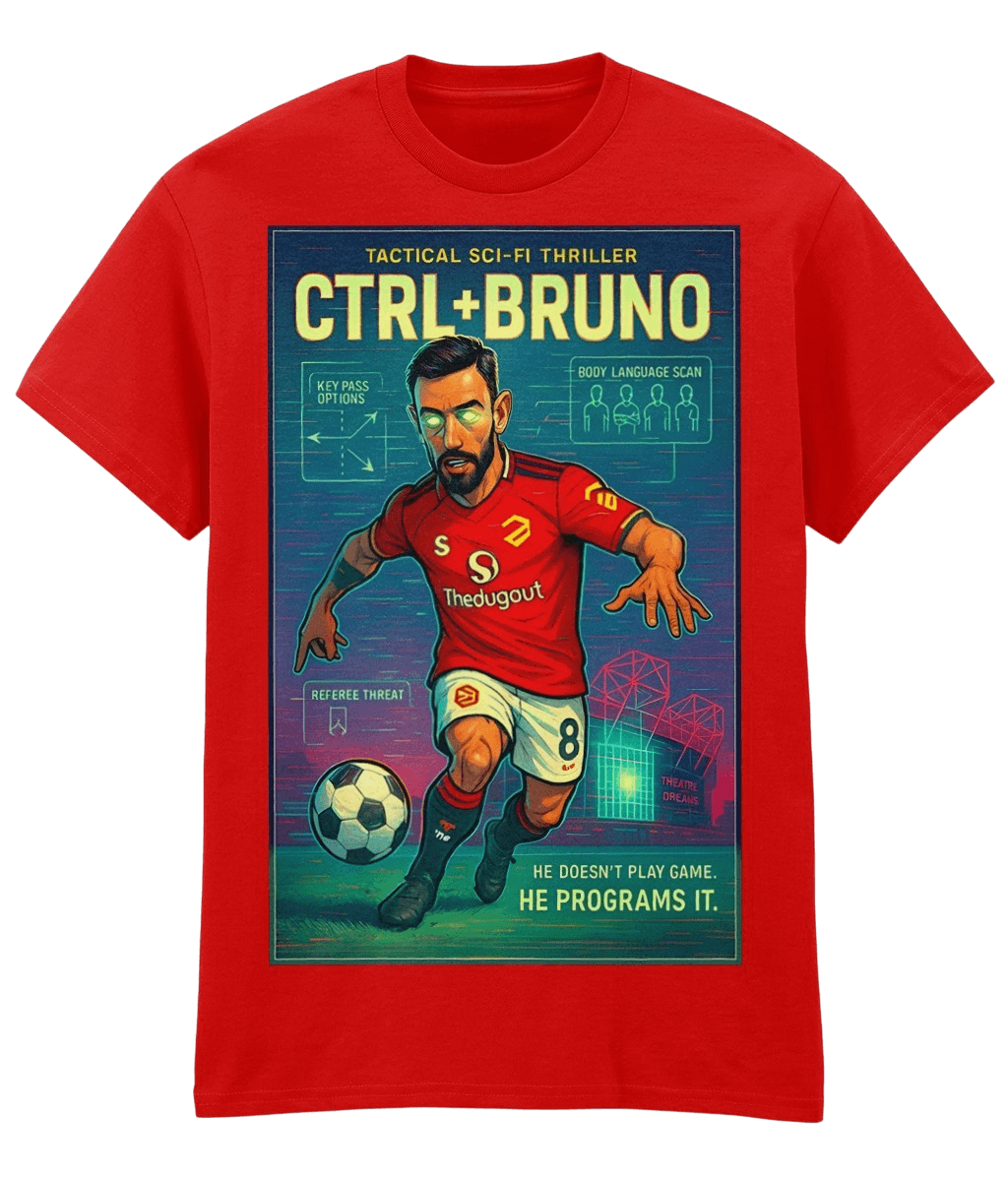 Bruno Fernandes CTRL+BRUNO Red Fanart T-shirt