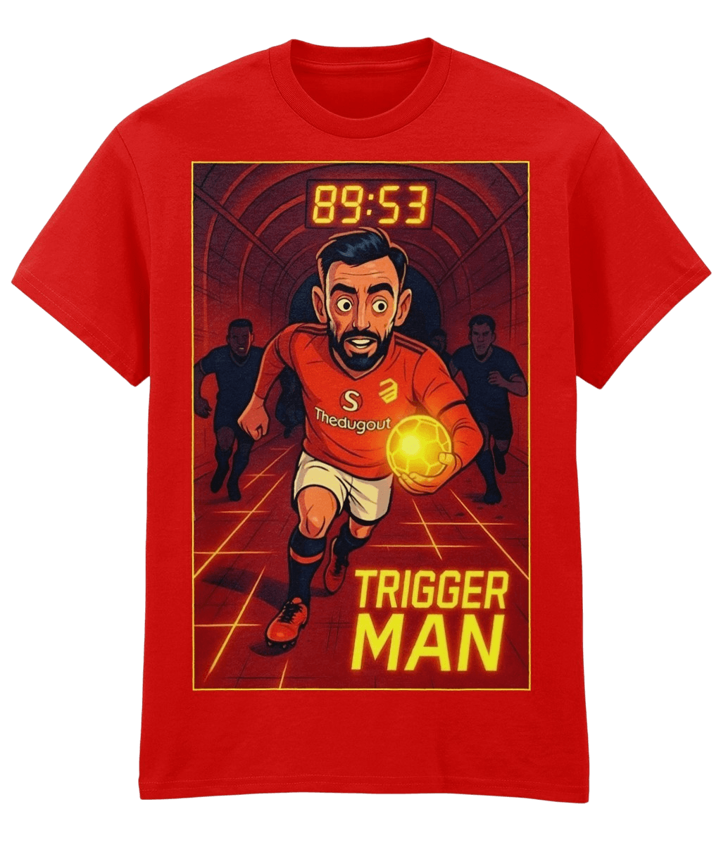 Bruno Fernandes Trigger Man Red Fanart T-shirt