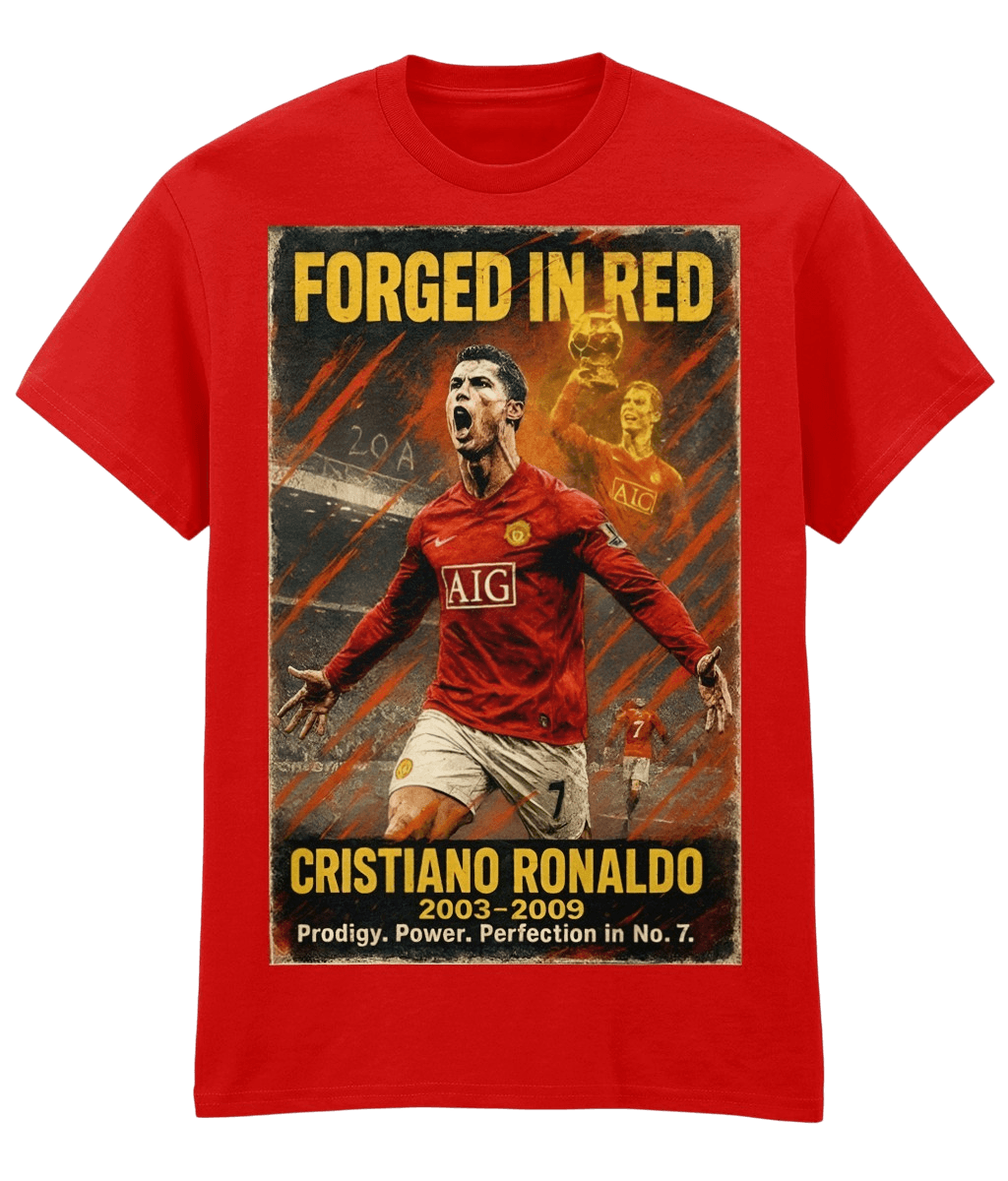 Cristiano Ronaldo Forged In Red Red Fanart T-shirt