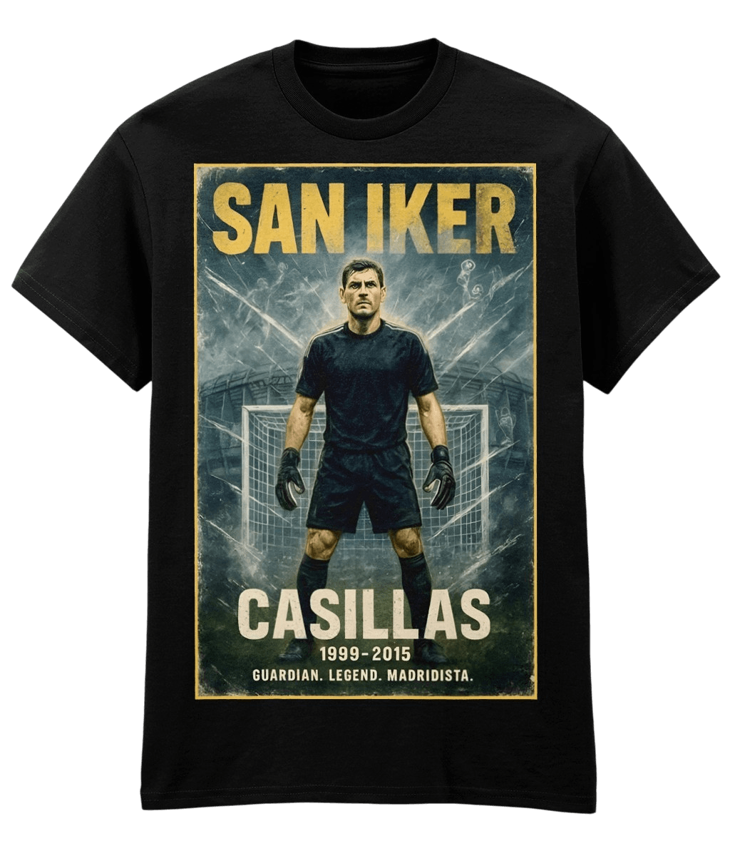 CASILLAS San Iker Black Fanart T-shirt
