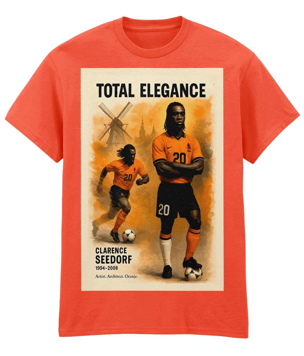 Clarence Seedorf Total Elegance Orange Fanart T-shirt