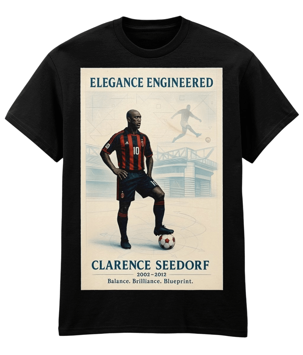 Clarence Seedorf Elegance Engineered Black Fanart T-shirt
