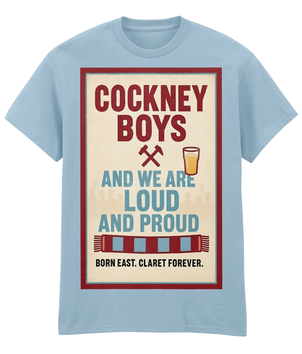 Cockney Boys West Ham Blue Fanart T-shirt
