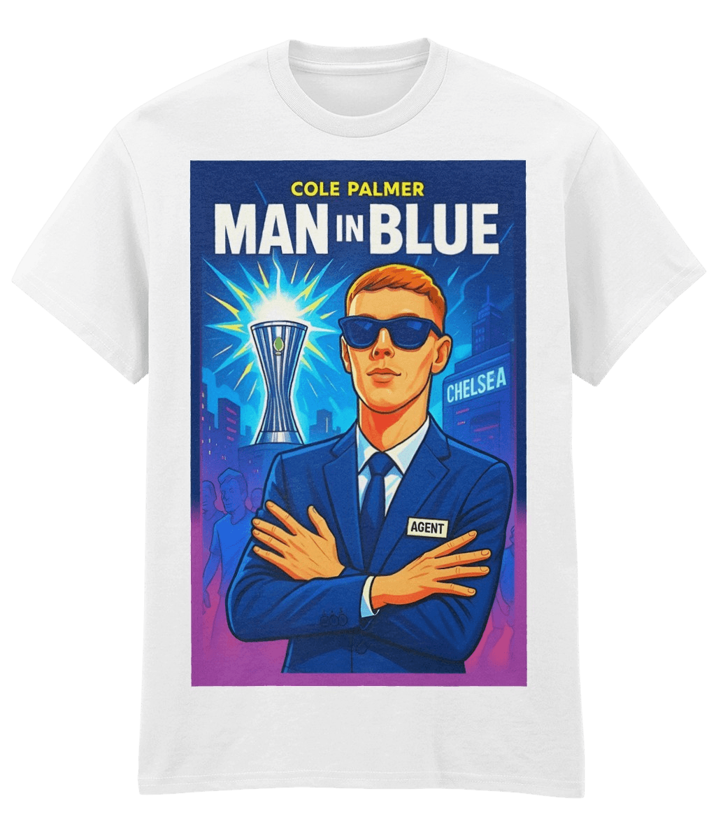 Cole Palmer Man in Blue White Fanart T-shirt