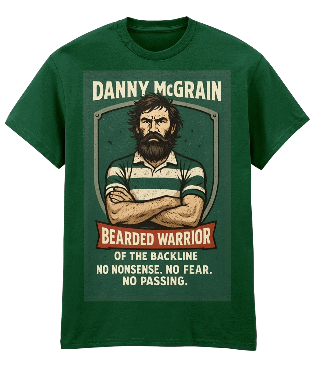 Danny McGrain Bearded Warrior Green Fanart T-shirt
