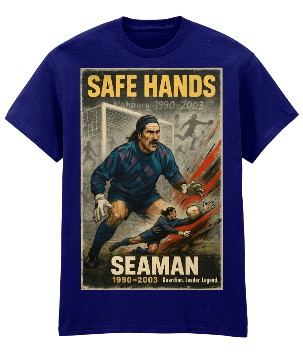 David SEAMAN Safe Hands Blue Fanart T-shirt