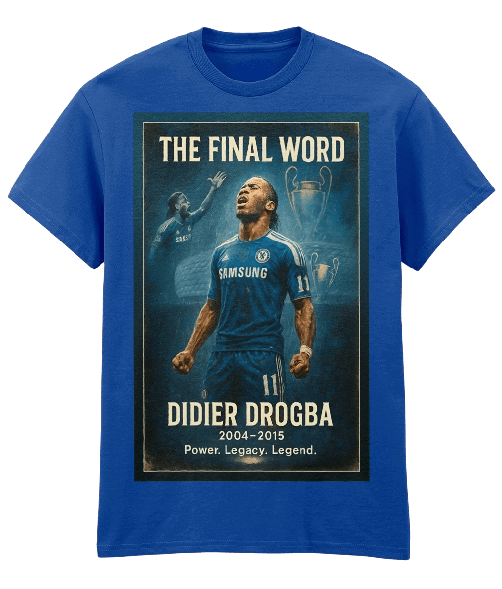 Didier Drogba The Final Word Blue Fanart T-shirt