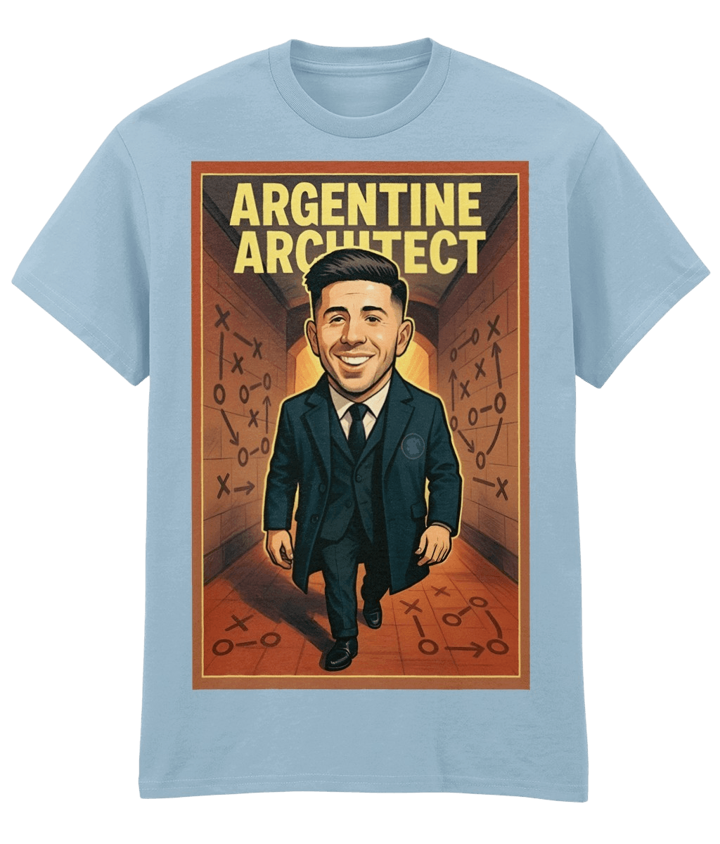 Argentine Architect ENZO Cartoon Blue Fanart T-shirt