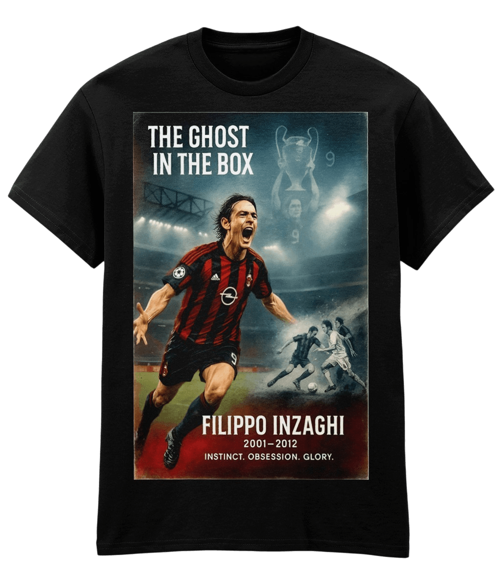 Filippo Inzaghi Ghost in the Box Black Fanart T-shirt