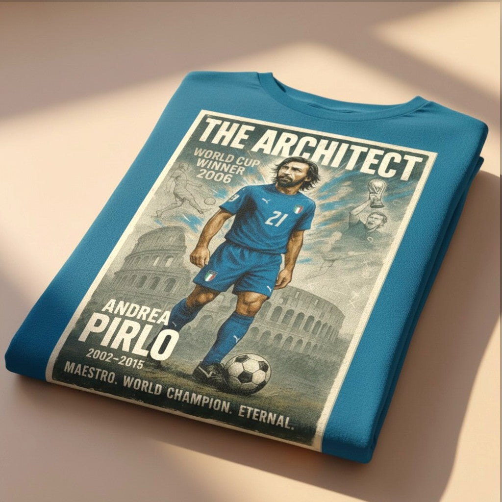 Andrea Pirlo The Architect T-shirt Italy Fanart