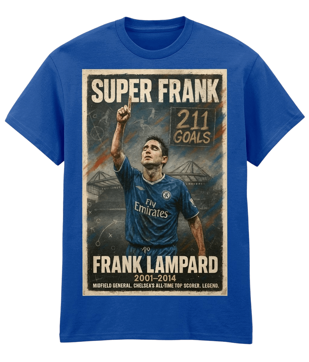 Frank Lampard Super Frank Blue Fanart T-shirt
