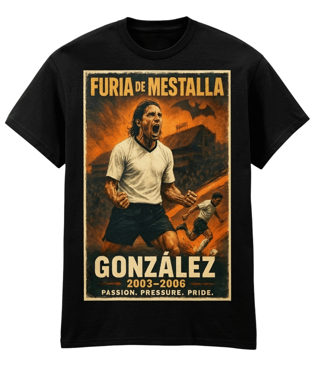 GONZALEZ Furia De Mestalla Black Fanart T-shirt