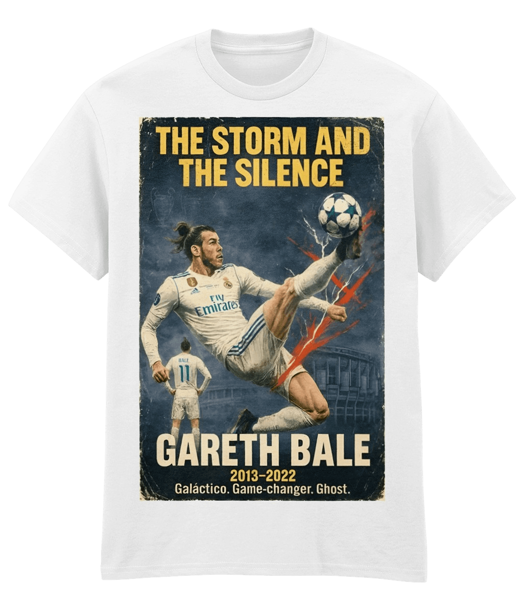 Gareth Bale The Storm The Silence White Fanart T-shirt