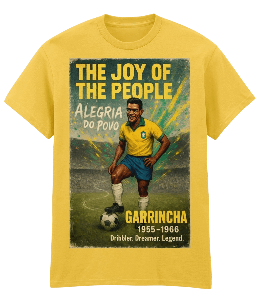 Garrincha The Joy Of The People Yellow Fanart T-shirt