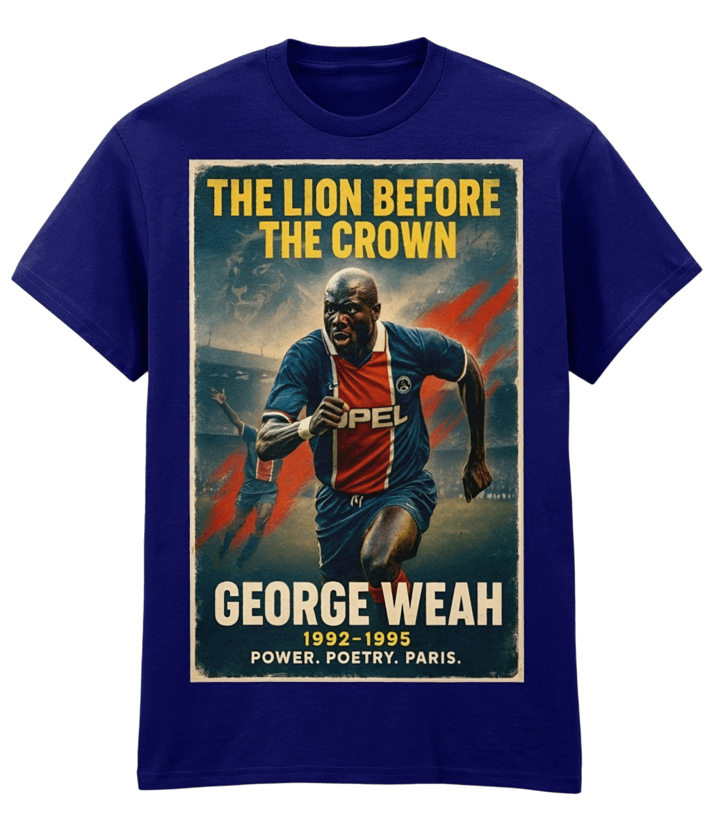 George Weah The Lion Before The Crown Blue Fanart T-shirt