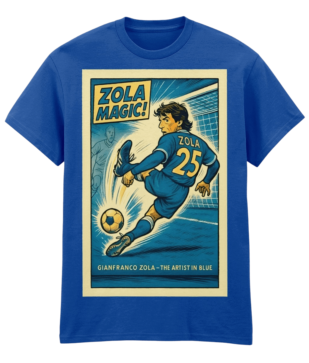 Gianfranco ZOLA ZOLA MAGIC Blue Fanart T-shirt