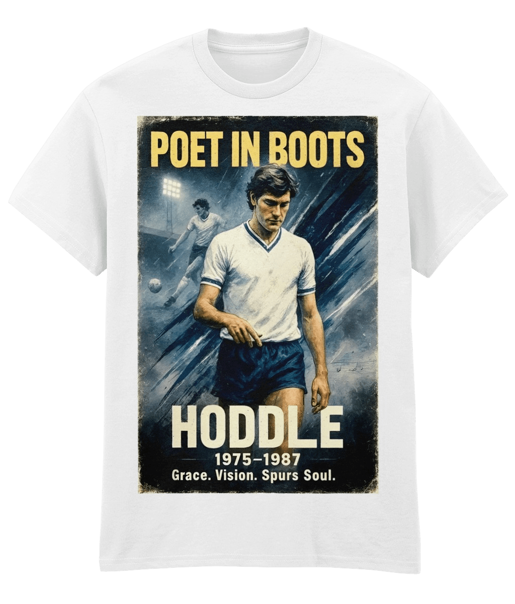 HODDLE Poet In Boots Spurs White Fanart T-shirt