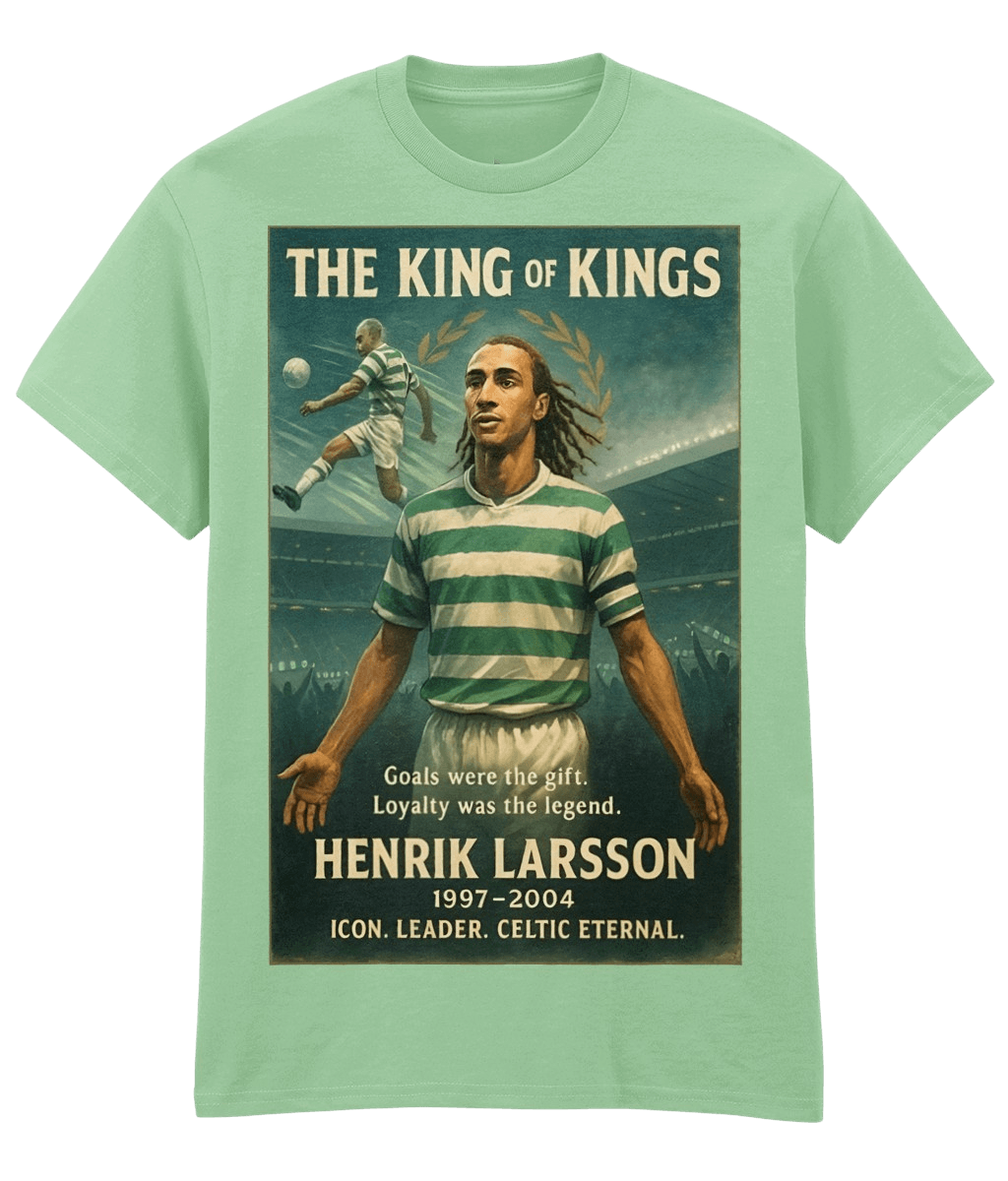 Henrik Larsson King Of Kings Mint Fanart T-shirt