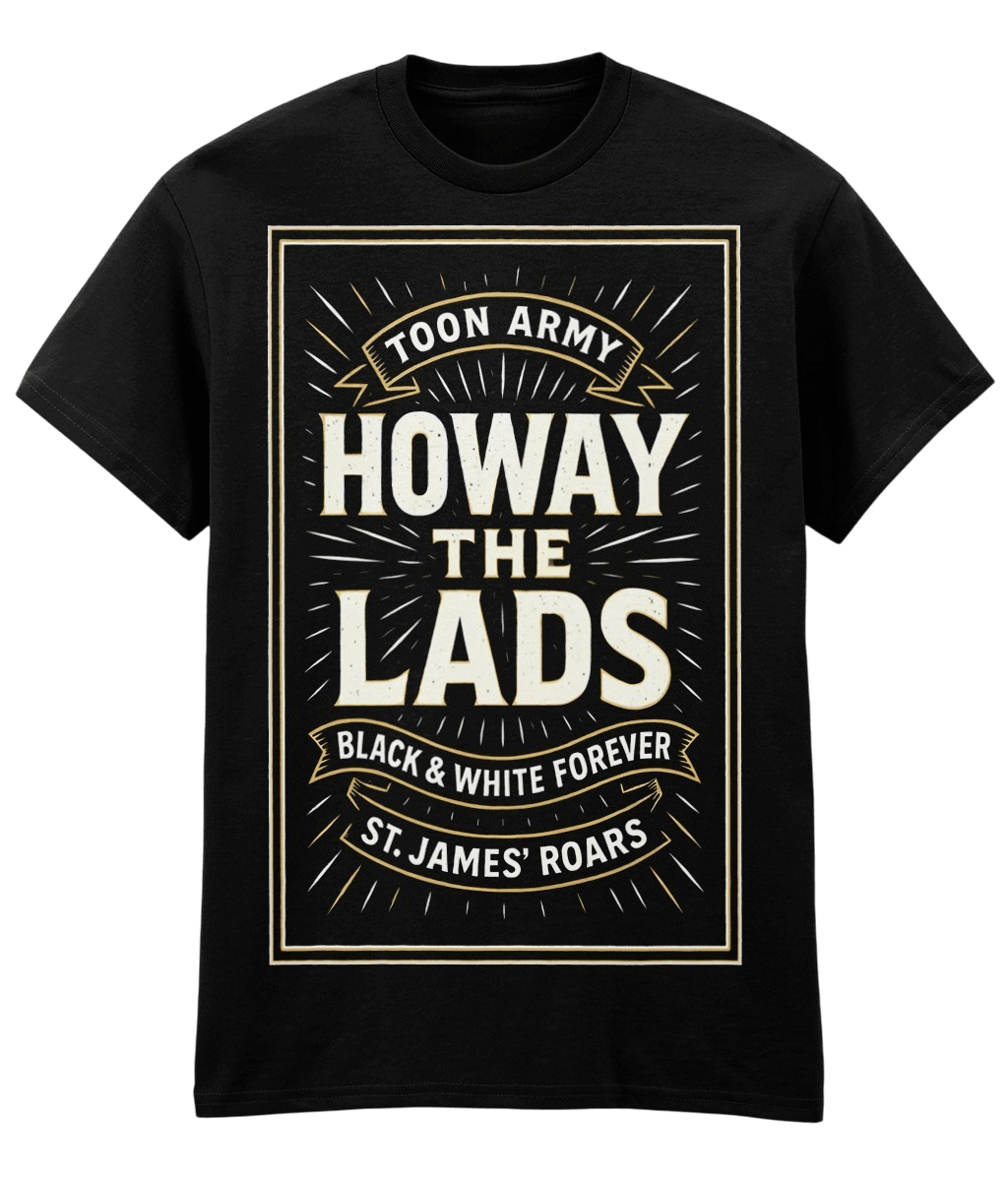 Howay The Lads TOON ARMY Black Fanart T-shirt