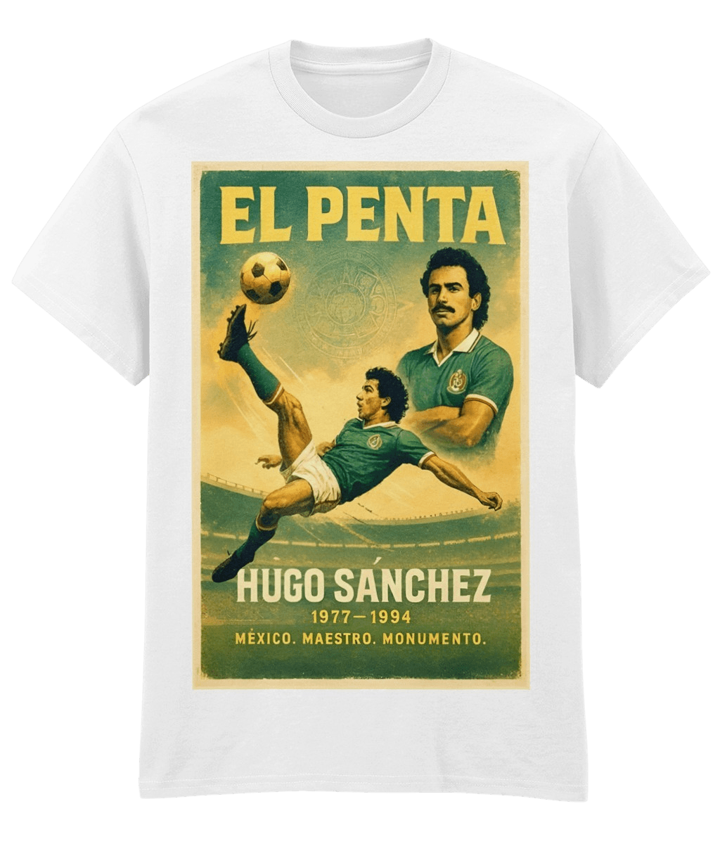 Hugo Sanchez EL PENTA White Fanart T-shirt