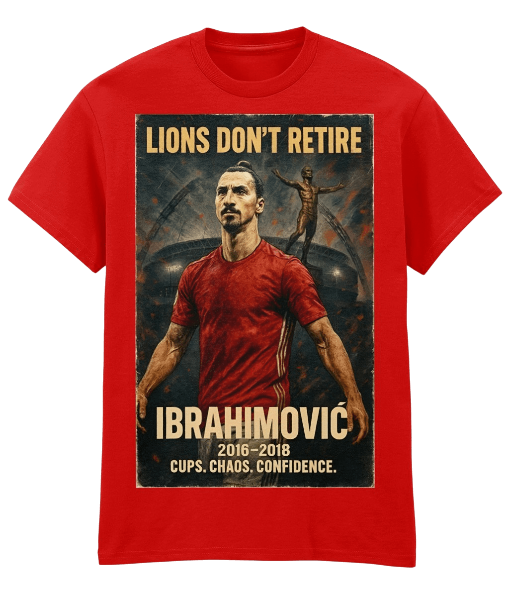 Ibrahimovic Lions Don't Retire Red Fanart T-shirt