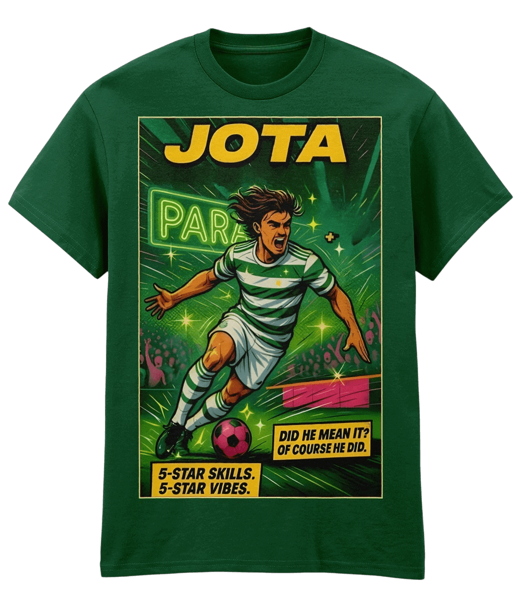 JOTA Para 5-stars skills Celtic Green Fanart T-shirt