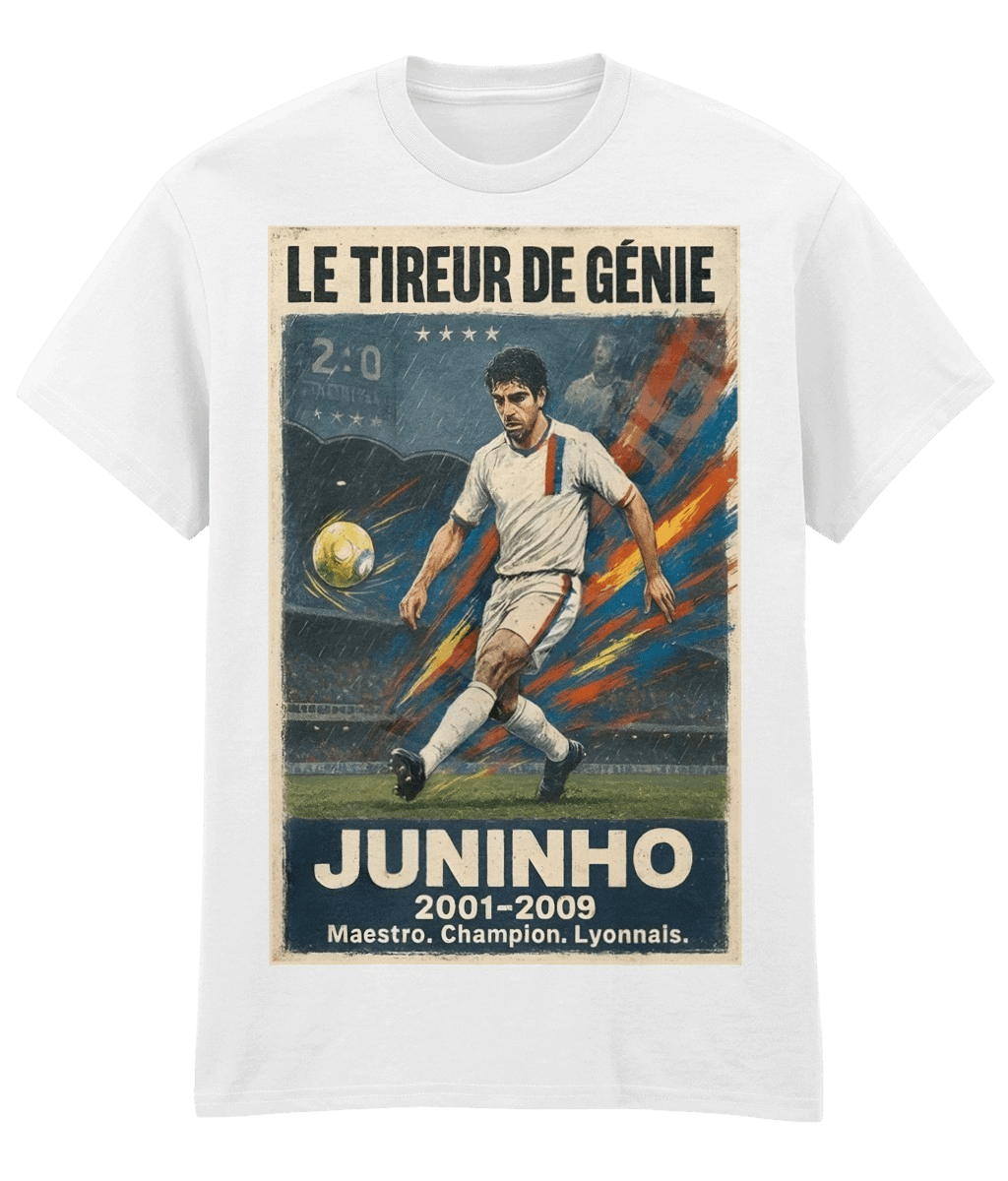 JUNINHO Le Tireur De Genie White Fanart T-shirt