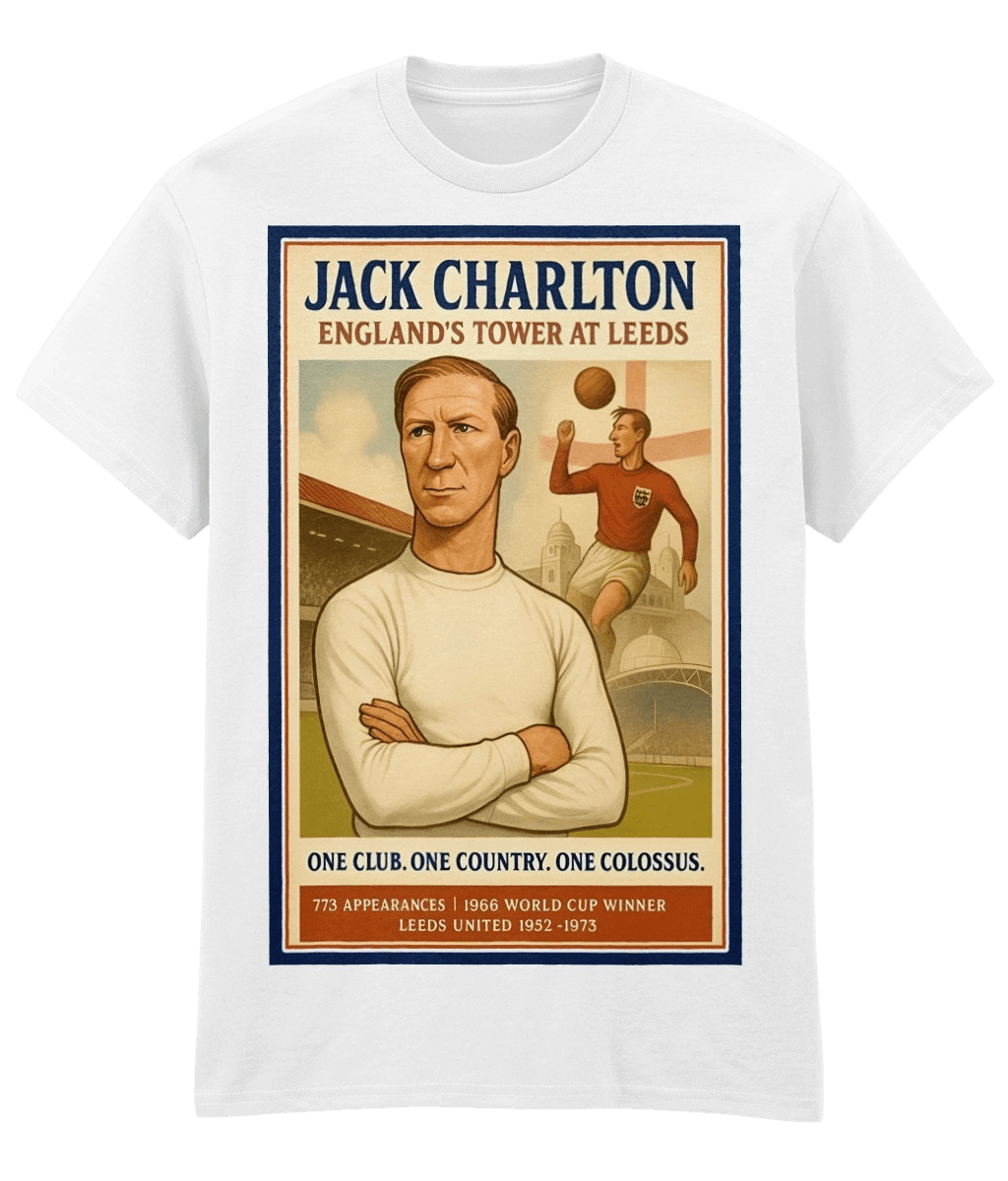 Jack Charlton England's Tower White Fanart T-shirt