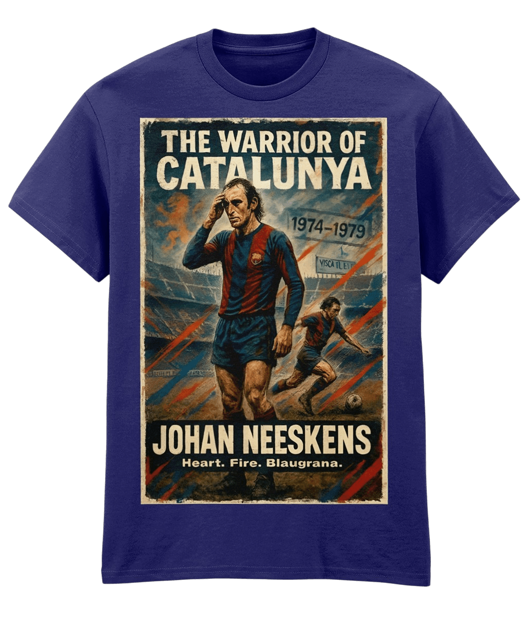 Johan Neeskens Warrior of Catalunya Blue Fanart T-shirt