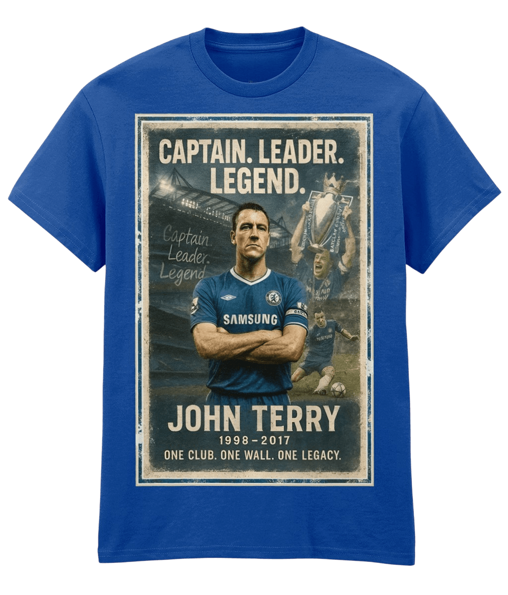 John Terry Captain Leader Legend Blue Fanart T-shirt