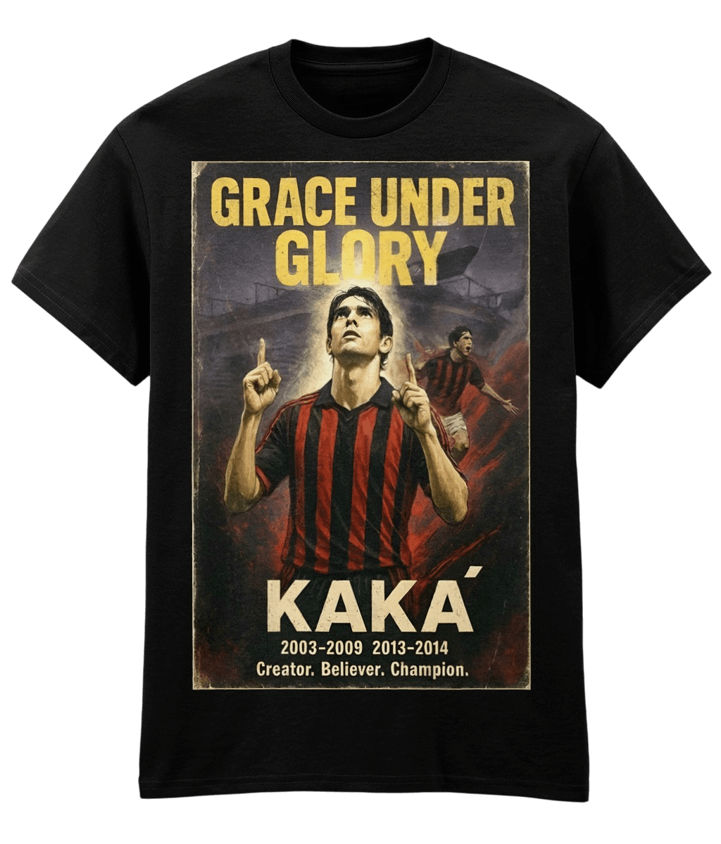 KAKA Grace Under Glory AC Milan Black Fanart T-shirt