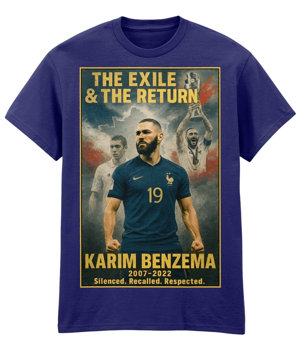 Karim Benzema The Exile & The Return France Blue Fanart T-shirt