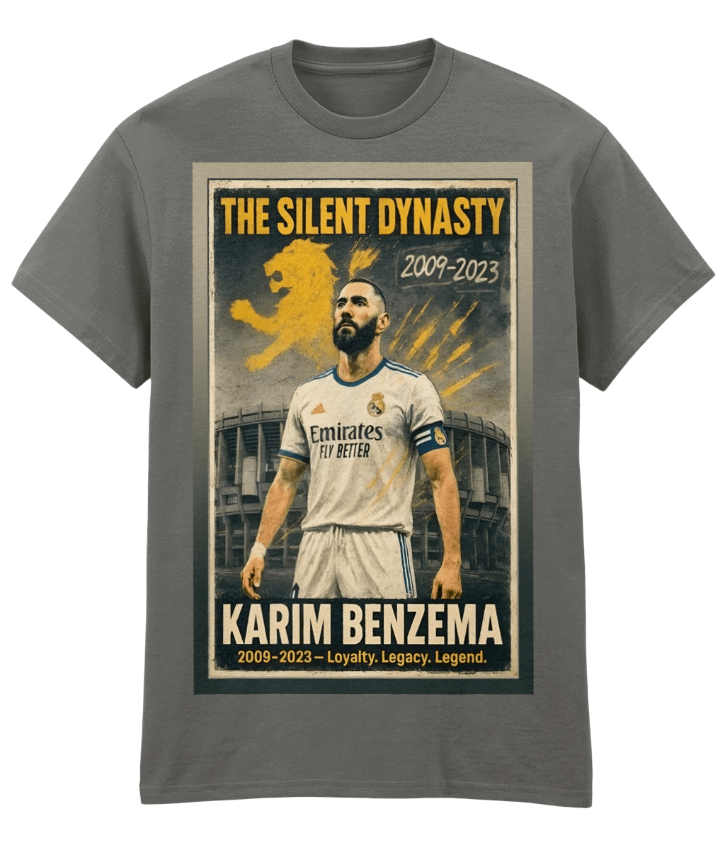 Karim Benzema The Silent Dynasty Grey Fanart T-shirt