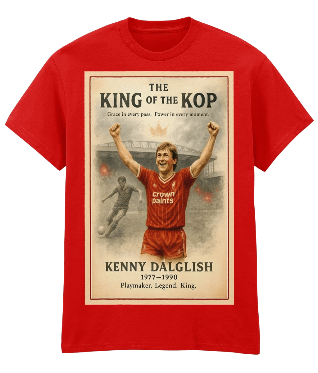 Kenny Dalglish King Of The Kop Red Fanart T-shirt