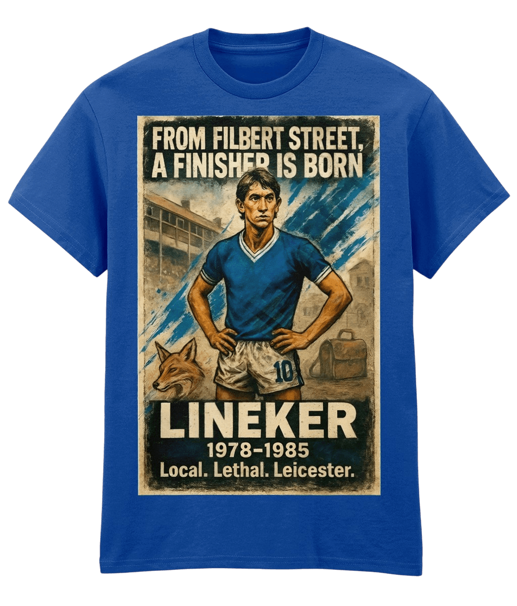 LINEKER A Finisher Is Born Blue Fanart T-shirt