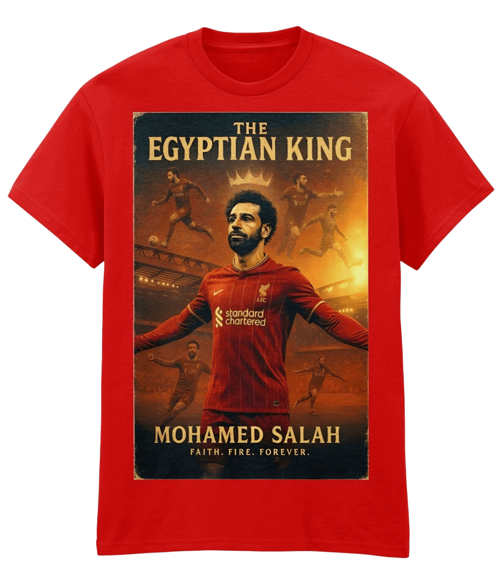 MO SALAH The Egyptian King Red Fanart T-shirt