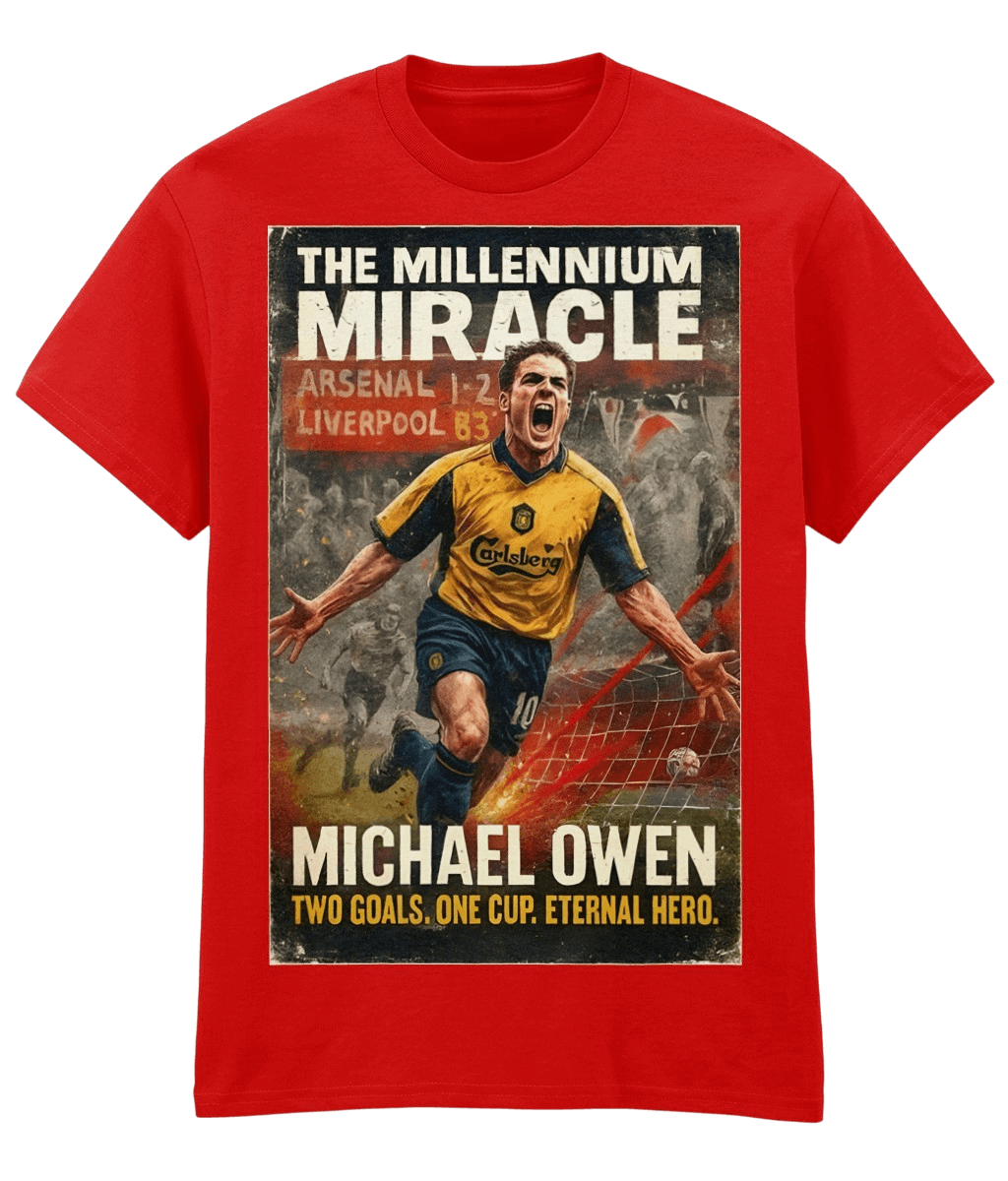 Michael Owen Millennium Miracle Red Fanart T-shirt