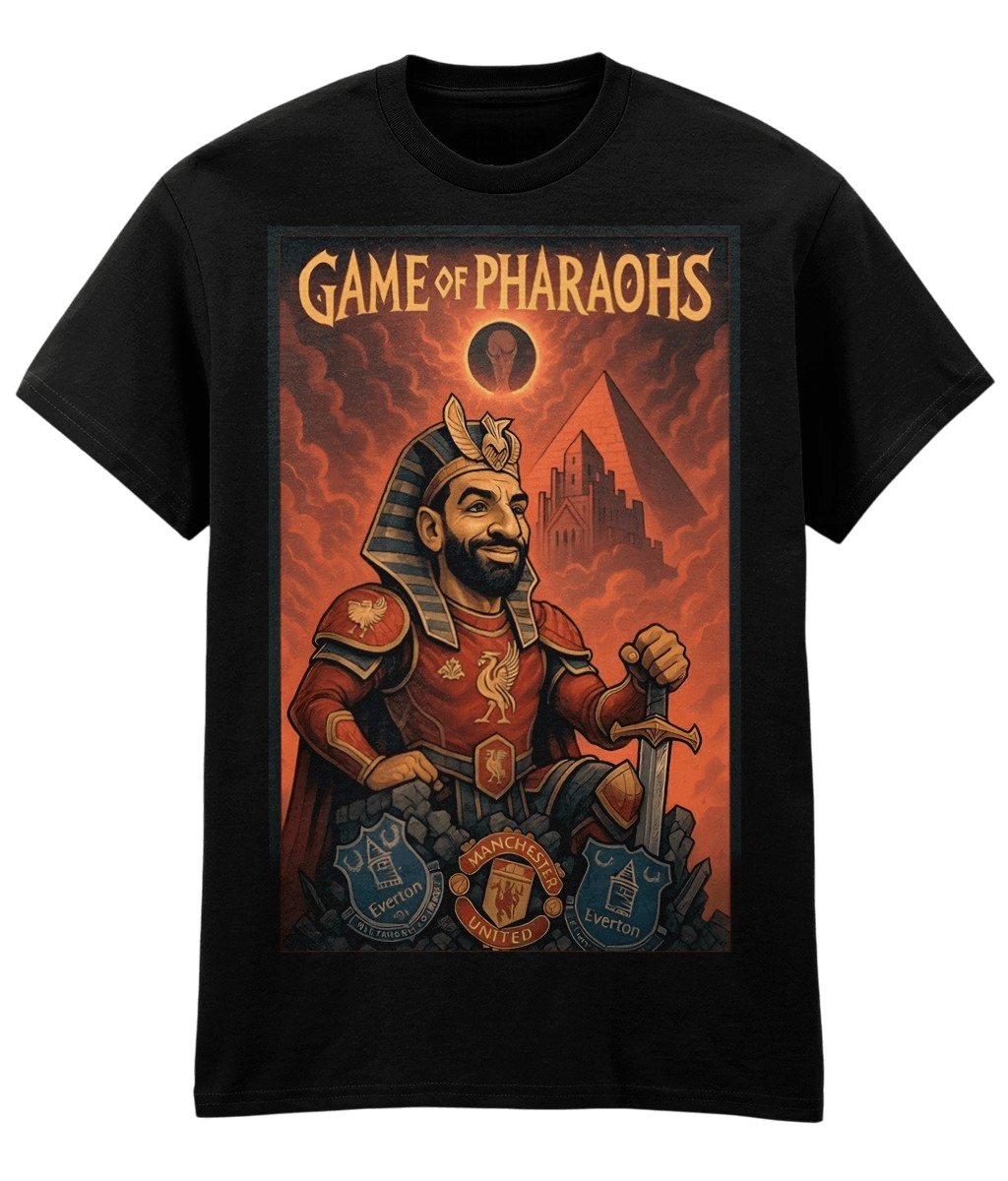 Mo Salah Game of Pharaohs Black Fanart T-shirt