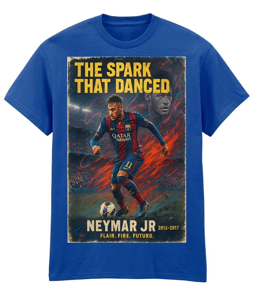 Neymar JR The Spark That Danced Blue Fanart T-shirt