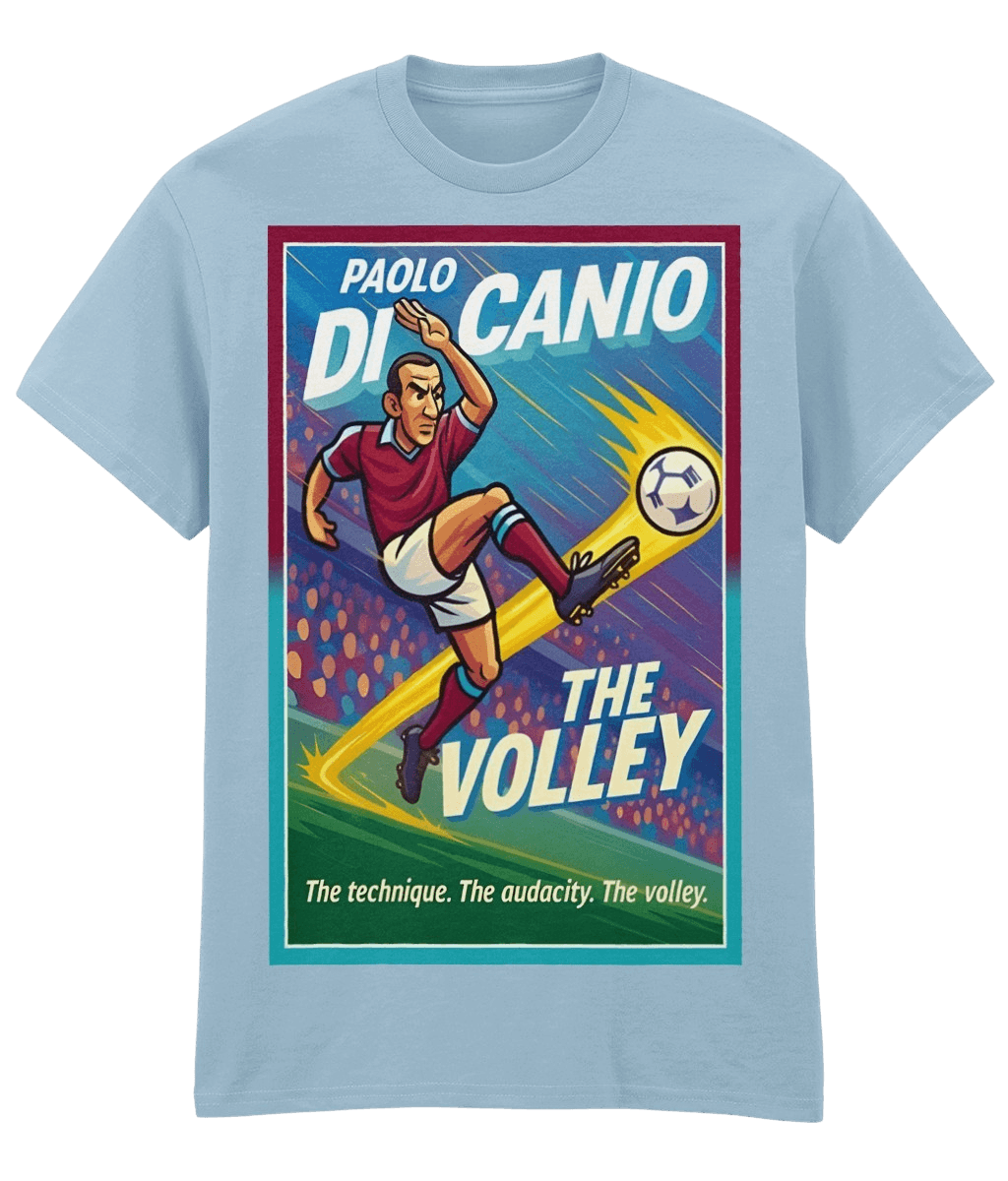 Paulo Di Canio THE VOLLEY Cartoon Blue Fanart T-shirt